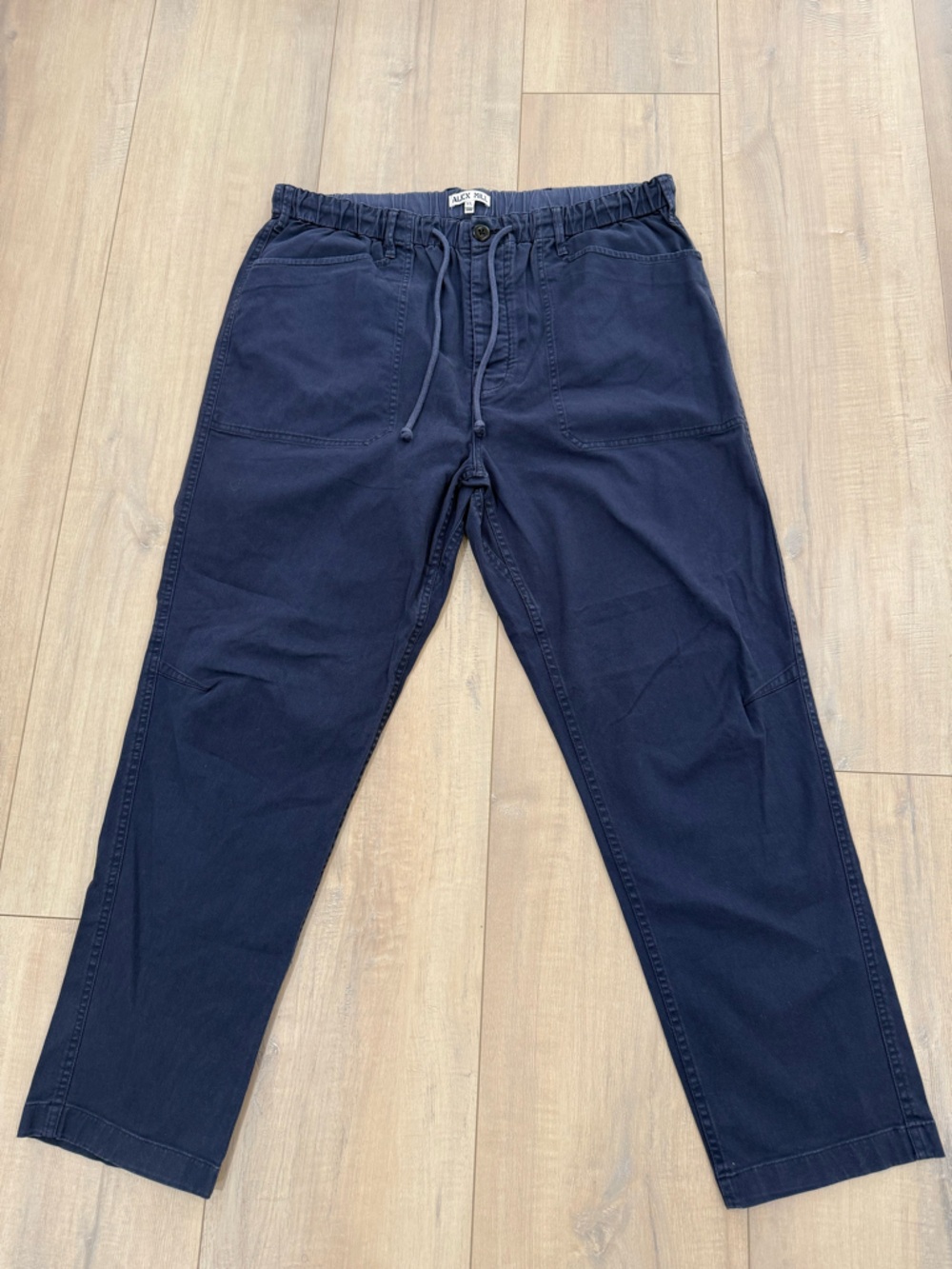 Alex Mill Navy Cotton Drawstring Chinos
